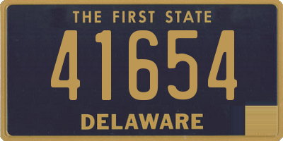 DE license plate 41654