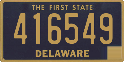 DE license plate 416549