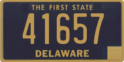 DE license plate 41657