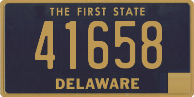 DE license plate 41658