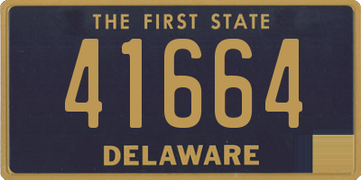 DE license plate 41664