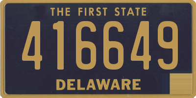 DE license plate 416649