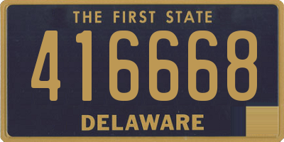 DE license plate 416668