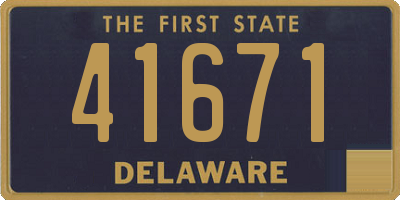 DE license plate 41671