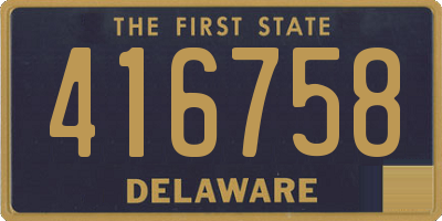 DE license plate 416758