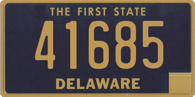 DE license plate 41685