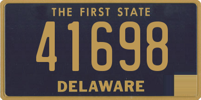 DE license plate 41698