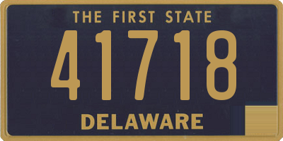 DE license plate 41718