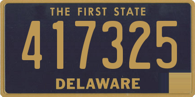 DE license plate 417325