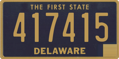 DE license plate 417415