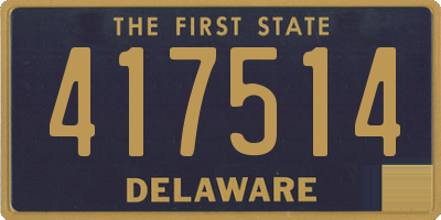 DE license plate 417514