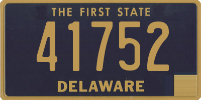 DE license plate 41752