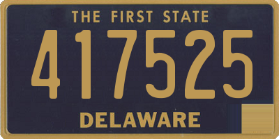DE license plate 417525