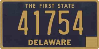 DE license plate 41754