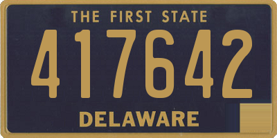DE license plate 417642