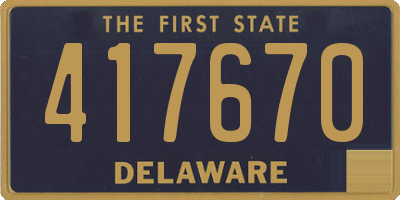 DE license plate 417670