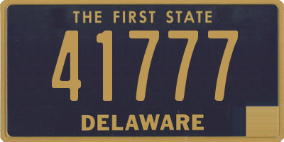 DE license plate 41777