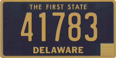DE license plate 41783