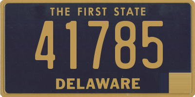 DE license plate 41785