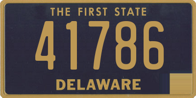 DE license plate 41786