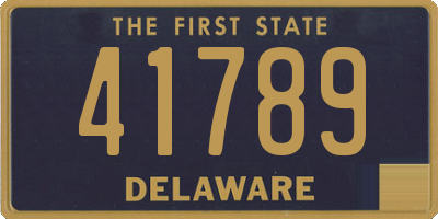 DE license plate 41789