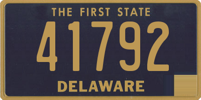 DE license plate 41792