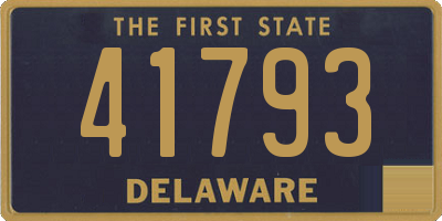 DE license plate 41793