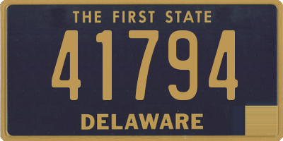 DE license plate 41794
