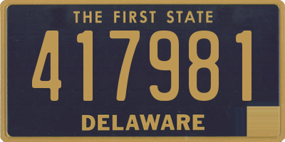 DE license plate 417981
