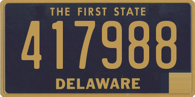 DE license plate 417988
