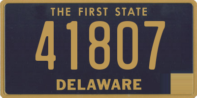 DE license plate 41807