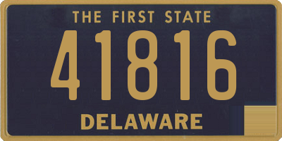 DE license plate 41816
