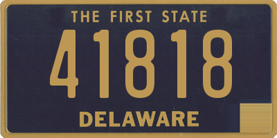 DE license plate 41818