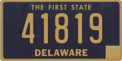 DE license plate 41819