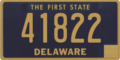 DE license plate 41822