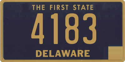 DE license plate 4183