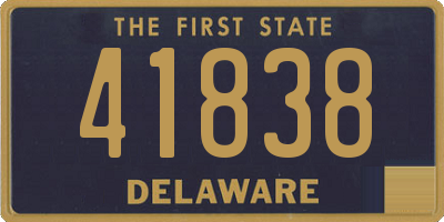 DE license plate 41838