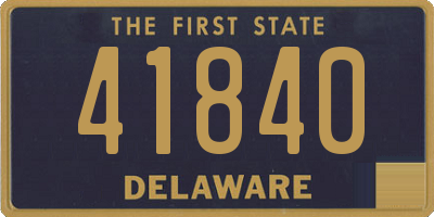 DE license plate 41840
