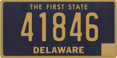 DE license plate 41846