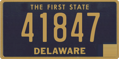 DE license plate 41847