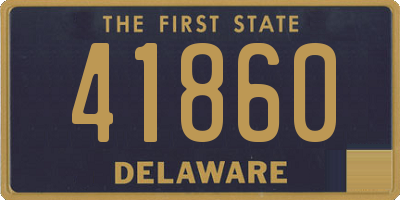 DE license plate 41860