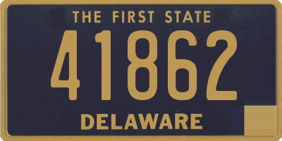 DE license plate 41862