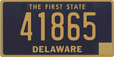 DE license plate 41865