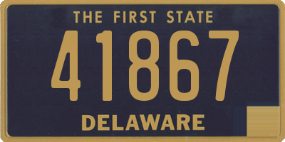 DE license plate 41867