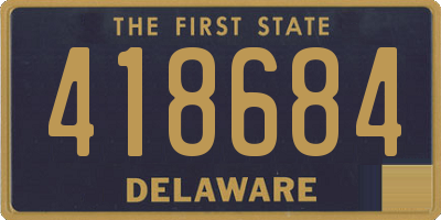 DE license plate 418684