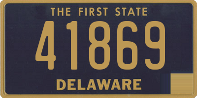 DE license plate 41869