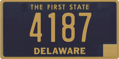 DE license plate 4187