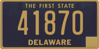 DE license plate 41870