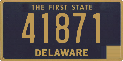 DE license plate 41871