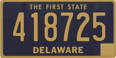 DE license plate 418725